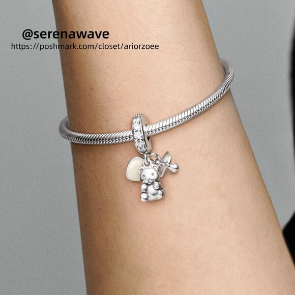 Pandora Baby Teddy Bear Dangle Charm - Picture 5 of 6